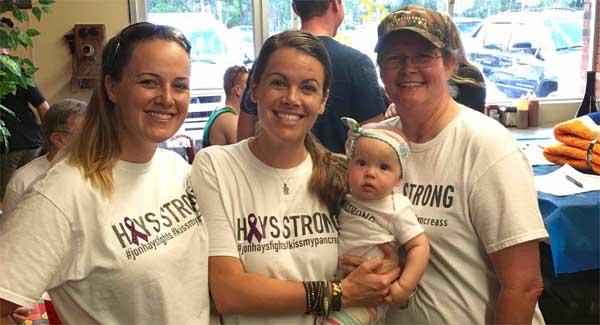 Shown are Jon Hays' wife, Annette, right, and daughters, Taylor and Jennifer Hays, along with granddaughter, Leighton. (photo submitted)
