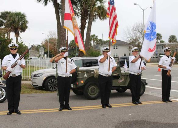 The Beaches Honor Guard took part in the dedication ceremony for Sgt. Joseph H. Pierce. (photo by Merle Watterson)