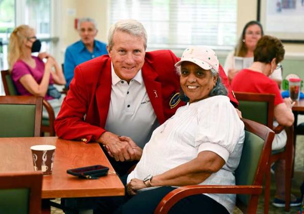 Red Coat Matt Welch at the Ponte Vedra Senior Center. (photo submitted)