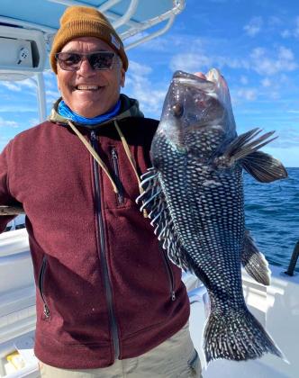 A sea bass caught this week fishing with Capt. Richard Bloom of NE Florida Fishing Charters. (photo submitted)