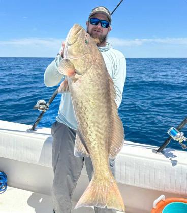 Capt. Chris Shultz with a gag grouper caught out of Mayport. (photo submitted)