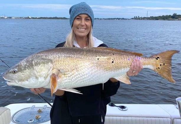 Stefani Pulido with a healthy St. John’s River redfish. (photo submitted)