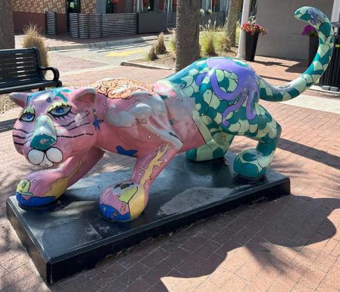 The mermaid jaguar at the Beaches Town Center. (photo by David Bailey)