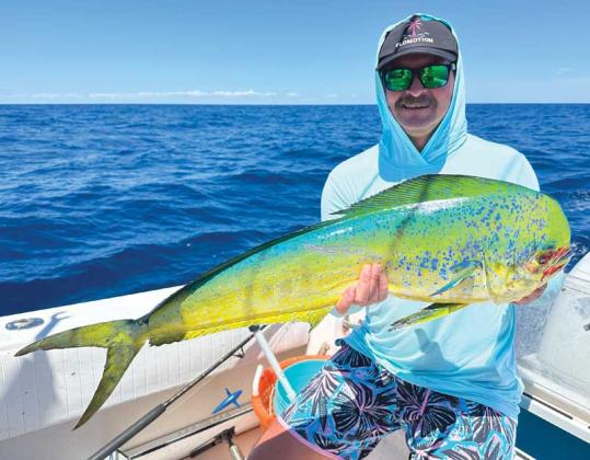 Joe Pulido with a beautiful mahi caught out of Mayport. (photo submitted)