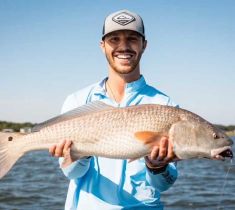 Matt from Ducks Unlimited fished with Capt. Chris Shultz, and ended up getting his first, second and third redfish. (photo submitted)