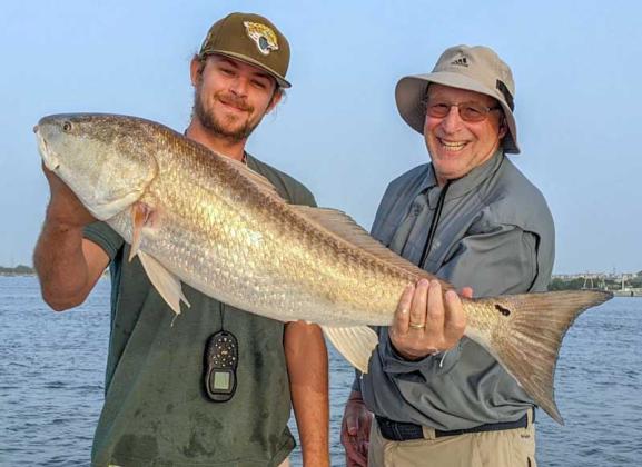 Capt. Roland Bell put Bill on this light tackle bull redfish fishing the St. Johns River near Mayport this week.