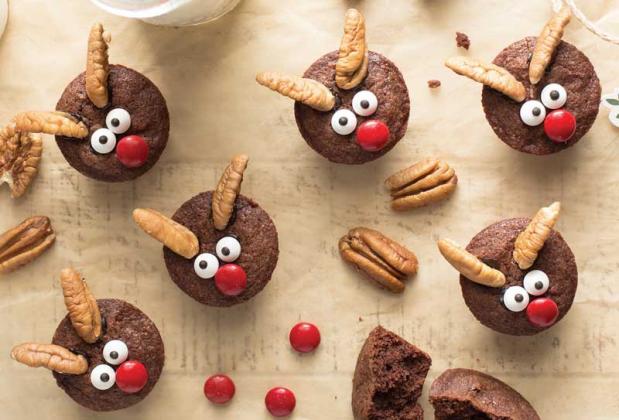 Reindeer Pecan Brownies.
