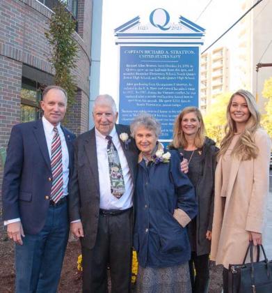 Atlantic Beach resident Richard Stratton, second from left, is honored in his hometown of Quincy, Mass., recently. The veteran and former POW is joined by, from left, his son, Patrick; wife, Alice; daughter in-law, Dawn; and granddaughter Amanda.