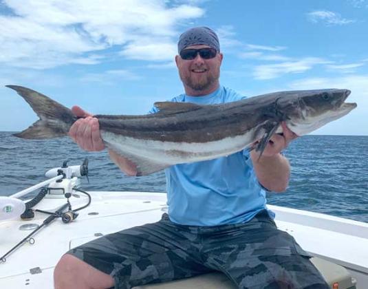 Chad Corbett with a near shore cobia. (photo submitted)