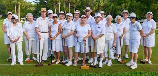 The Cypress Village Croquet Club participates in the “50 and Fit” senior games.