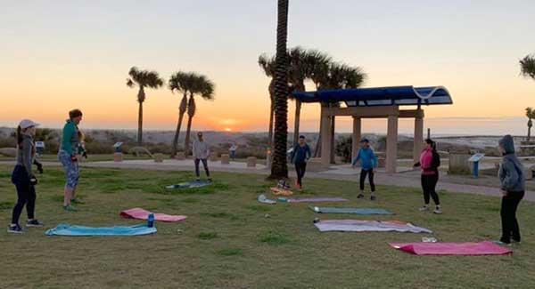 Females in Action working out at sunrise. (photo submitted)