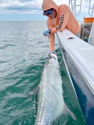 Chip Davis during an incredible day of tarpon fishing. (photo submitted)