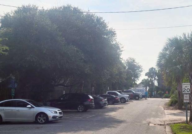The city of Atlantic Beach is discussing a paid parking option at the 18th Street beach access. (photo by Aline Bailey)
