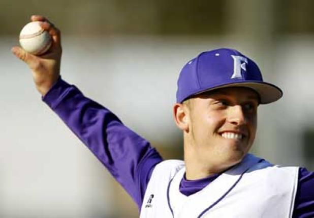 Fletcher High starting pitcher Korey Prince picked up his team’s first victory of the season by tossing six innings of four-hit ball against visiting Lee High last Thursday. The senior right-hander improved to 1-2 this campaign as the Senators rolled to a 12-2 victory with the game ended via run-rule. (photo by Rob DeAngelo)