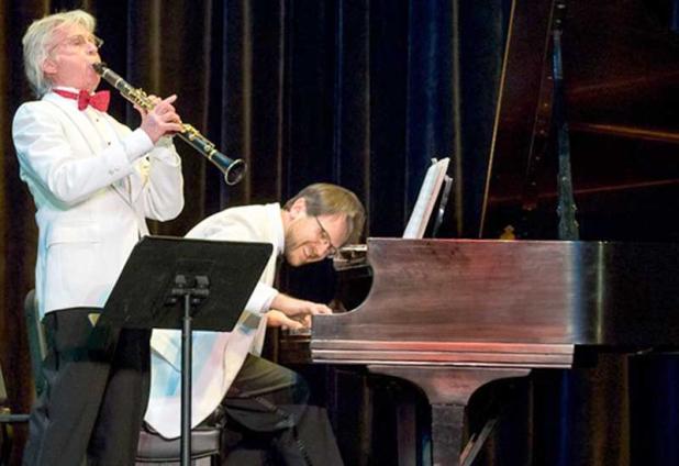 Richard and Peter John Stoltzman. (photo by Marilyn Catasus)