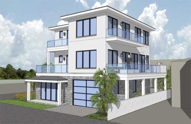  Rendering of the proposed bed and breakfast denied by the Neptune Beach City Council.