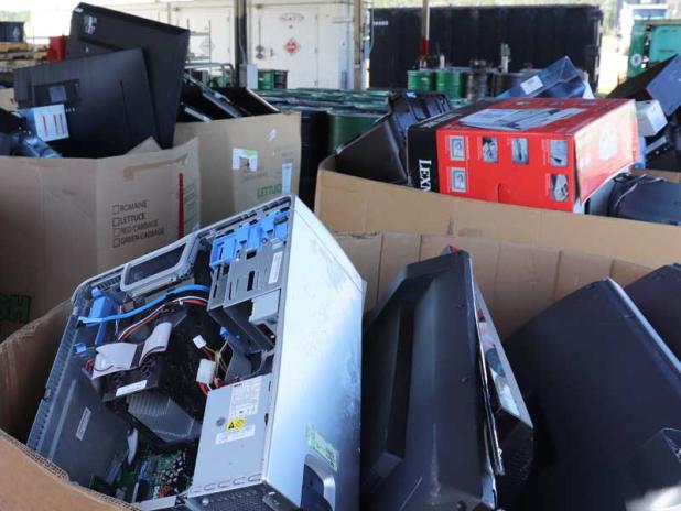 CPUs, monitors and printers are examples of electronic waste.