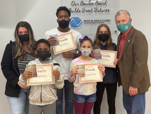 Shown are, from left, Audrey Clowe, unit director, Jayden Reeder, Darius Brady, Gregxianys Vega, Lauren Rom and Scott Wiley. (photo submitted)