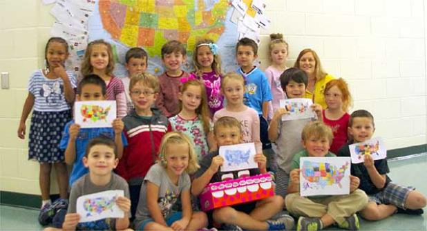 Penny Kennedy's kindergarten class (photo by Claire Dickson)