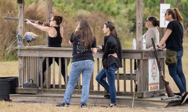 Clay shooting during Clays for a Cause. (photography by Greg Olech)