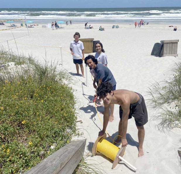 Fletcher Marine Coastal Club members Luis Rexach-Peavy, Kai Scarborough, Bea Marra and Taylor Perrella. (photo submitted)