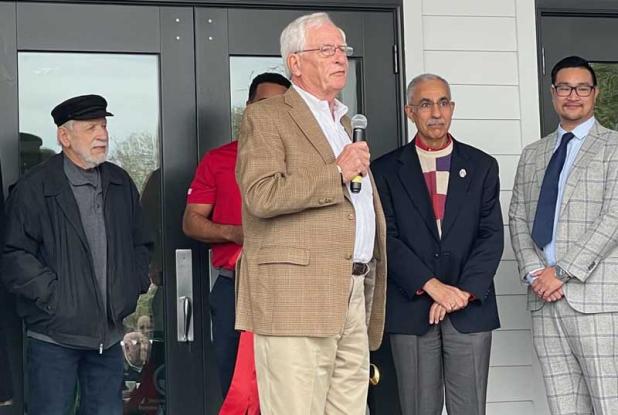 William “Bill” Gulliford Jr. speaks at the grand opening of the community center named in his honor. (photo submitted)
