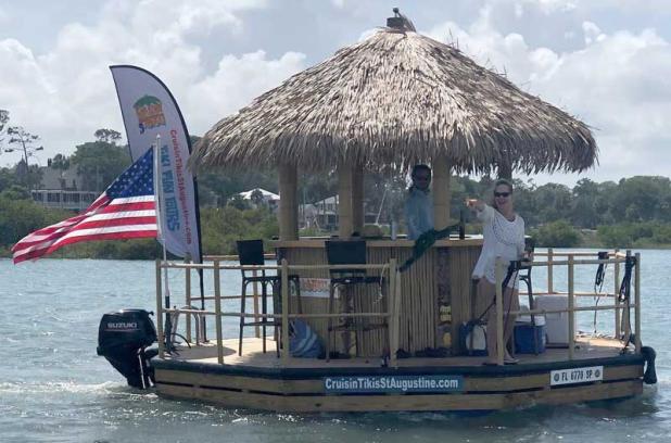 The Freedom Dock Dash gives contestants a chance to win a one-hour tiki boat ride with Cruisin’ Tikis St. Augustine in addition to other prizes. (photo submitted)