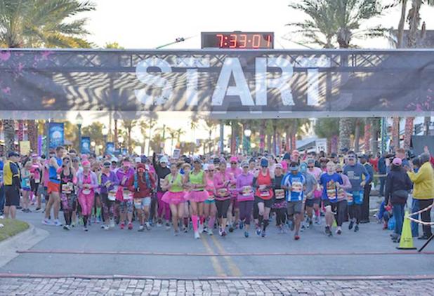 Racers from The DONNA 26.2 marathon take off from the starting line at last year's race. This year, the race will take place virtually. (photo submitted)