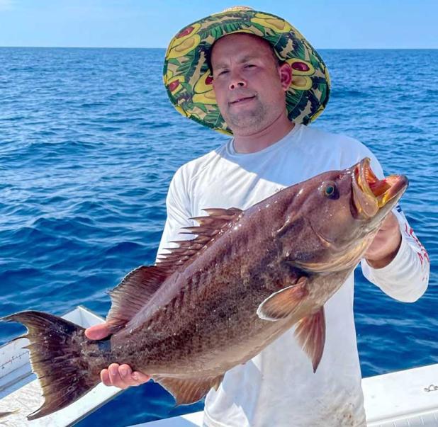 Ryan Flowers with a nice Scamp Grouper caught out of Mayport. (photo submitted)