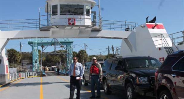 The St. Johns River Ferry returned to service March 9. (photo by Chelsea Wiggs)