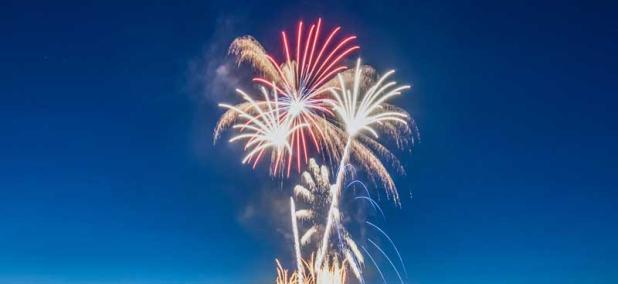 Jacksonville Beach will host its fireworks display at 9 p.m. Sunday.