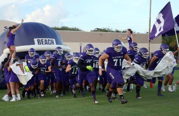 Fletcher takes the field against Mandarin. (photo by Jeanell Wilson)