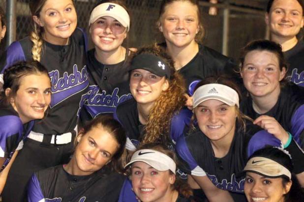 Fletcher High School's softball team after playing last week. (photo submitted)
