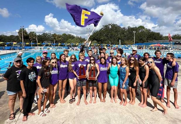 The Fletcher High School Swim and Dive Team won the 2024 FHSAA 3A District 2 Championship.