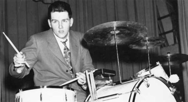 Marty Olsen as a 17-year-old drummer at Baldwin High. (photo courtesy of Windrusher Hall Press)
