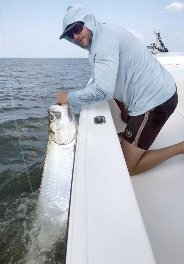 Capt. Matt Chipperfield has been closely monitoring the increase in tarpon activity along our local beaches this week. (photo submitted)