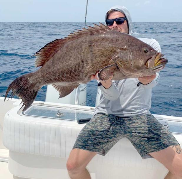 Nick Grassia with a scamp grouper.. (photo submitted)