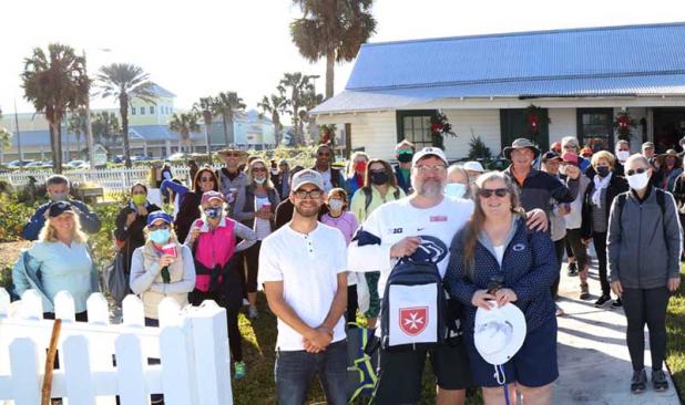Group photo after Mass at the Beaches Museum Chapel. (photo submitted)