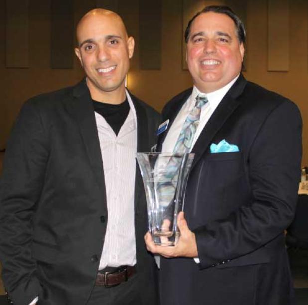John Miller (right), 2016 overall JAX Chamber Small Business Leader of the Year, is joined by 2015 winner Shai Tzabari at the awards program. (photo submitted)