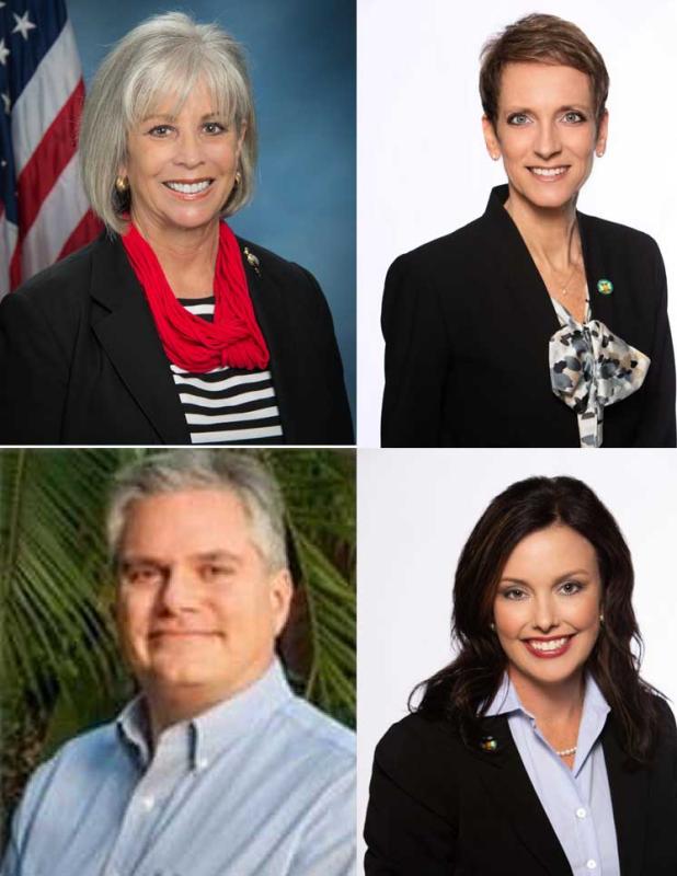 Clockwise, from top left: Atlantic Beach Mayor Ellen Glasser, Jacksonville Beach City Council Member Sandy Golding, Jacksonville Beach Mayor Chris Hoffman and Jacksonville Beach City Manager Mike Staffopoulos. (photos submitted)