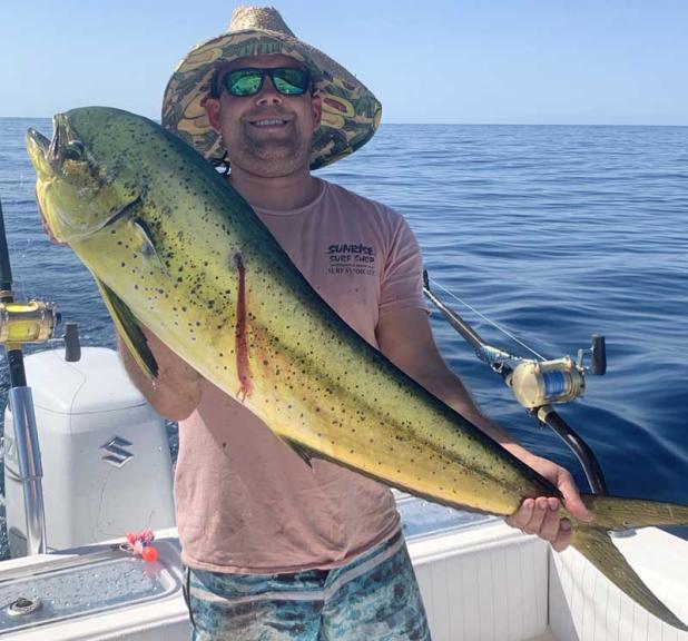 Ryan Flowers with one of many nice sized magi magi caught out of Mayport. (photo submitted)