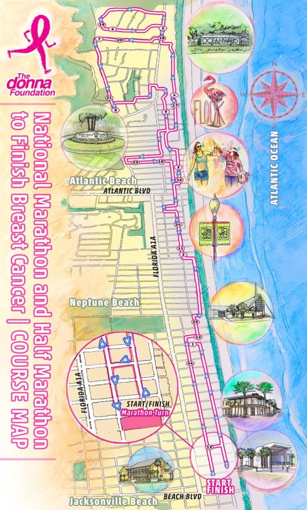 Course map for the National Marathon and Half Marathon