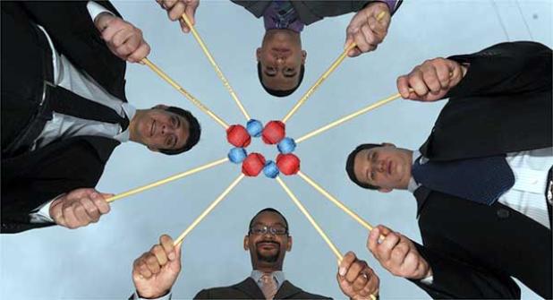 The Jason Marsalis Quartet features (clockwise from left) bassist Will Goble, drummer David Potter, pianist Austin Johnson and Jason Marsalis on the vibes. (photo submitted)