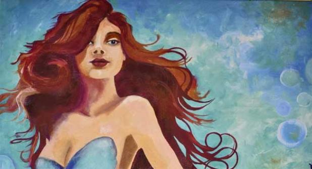 “Mermaid Magic V,” with art by Susan Fitzgerald, is open at First Street Gallery. (photo submitted)