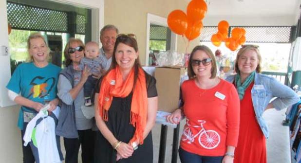 NMSS staff and beach area volunteers prepare for the 5th annual National MS Awareness Week silent auction at Bogey Grille at Ponte Vedra Beach. The March 7 event is free to the public. (photo submitted)
