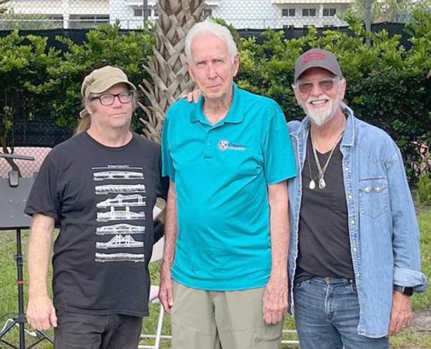 Roy Peak, left, and Mike Shackelford, right, who have managed the program, are shown with Karl Price, president of the Kiwanis Club. (photo submitted)