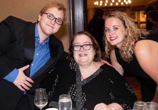 Kathleen Feindt-Bailey with her children, David and Aline Bailey.