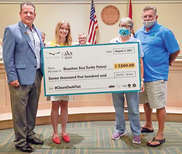Allen Putnam, Beaches Energy; Fran Losito, Shepherd Agency; and Jen Burns and Kevin Brown, Beaches Sea Turtle Patrol. (photo submitted)