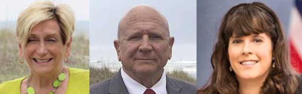 (From left) Elaine Brown, Bob Shimp and Kara Wade Tucker