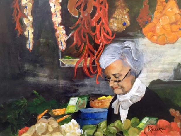 “For the Thanksgiving Table” is a work in acrylic by Bob Nickerson.